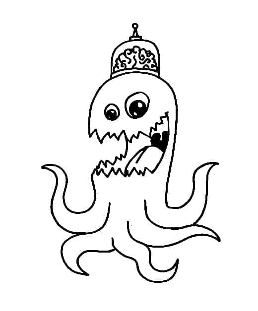 Ein Außerirdischer ausmalbilder