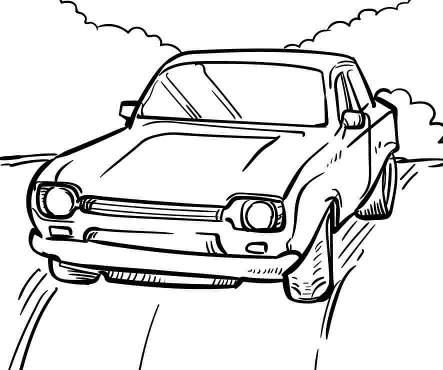 Ein Auto ausmalbilder