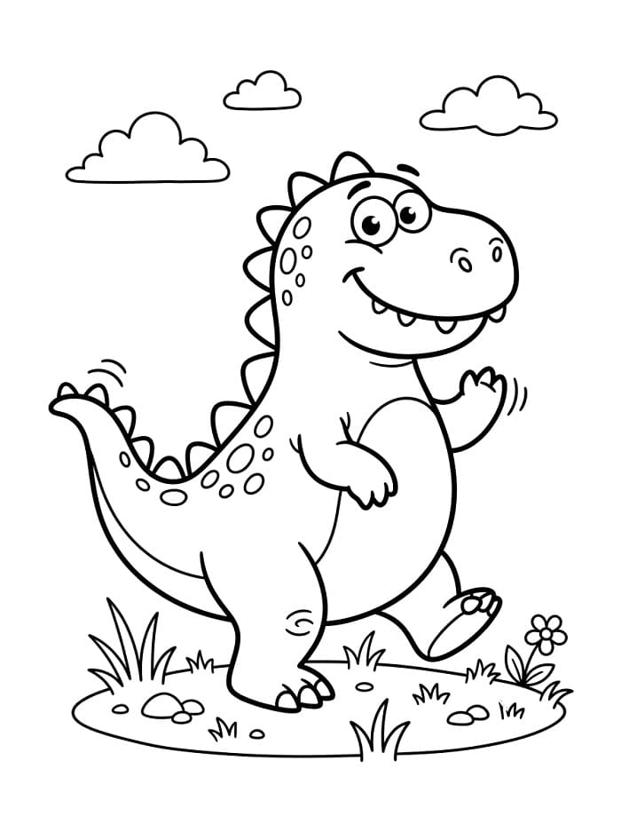 Ein Dinosaurier ausmalbilder