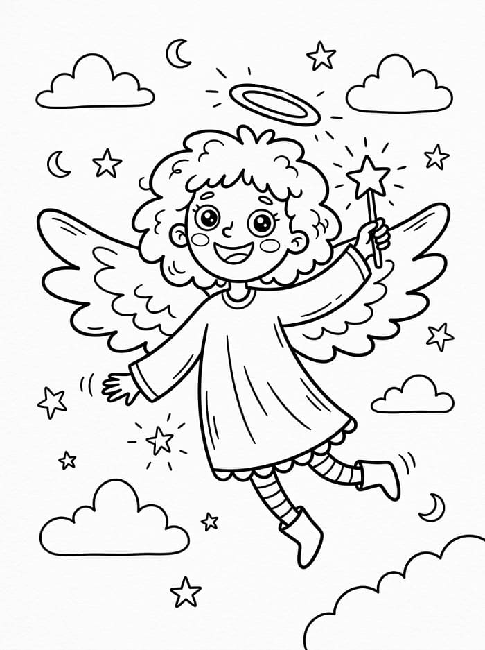 Ein Engel ausmalbilder