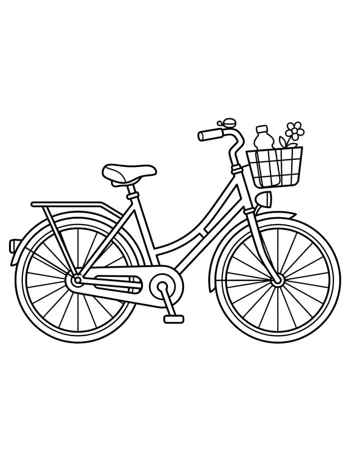 Ein Fahrrad ausmalbilder