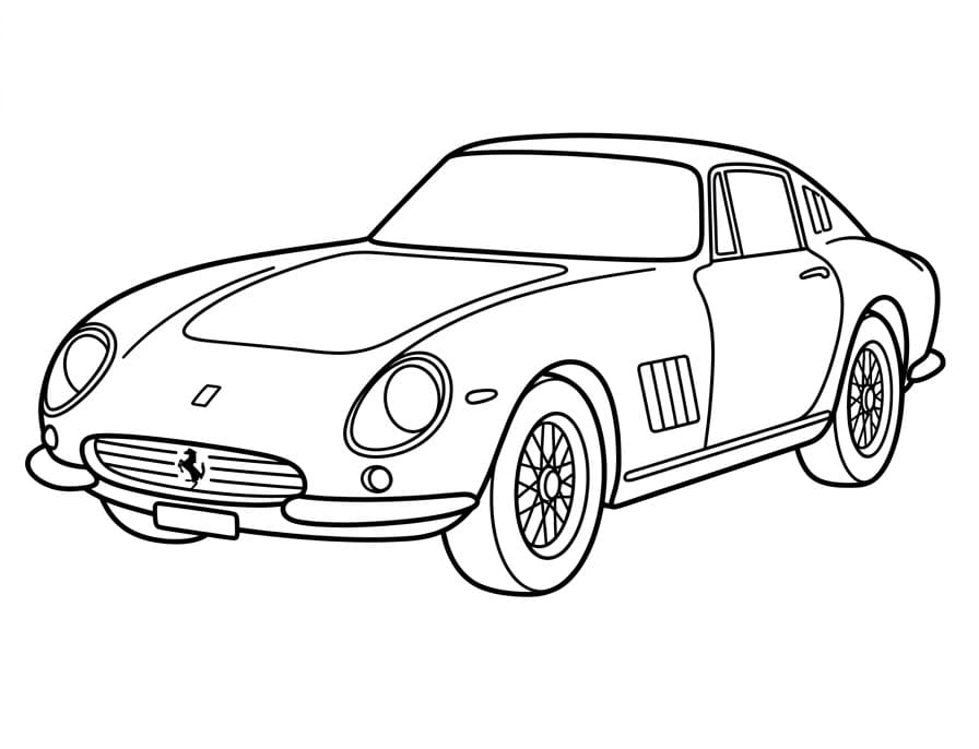 Ein Ferrari ausmalbilder