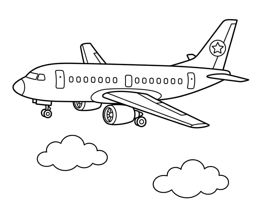 Ein Flugzeug ausmalbilder