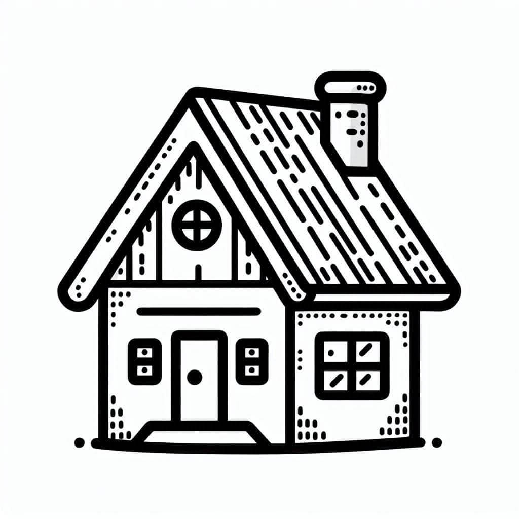 Ein Haus ausmalbilder