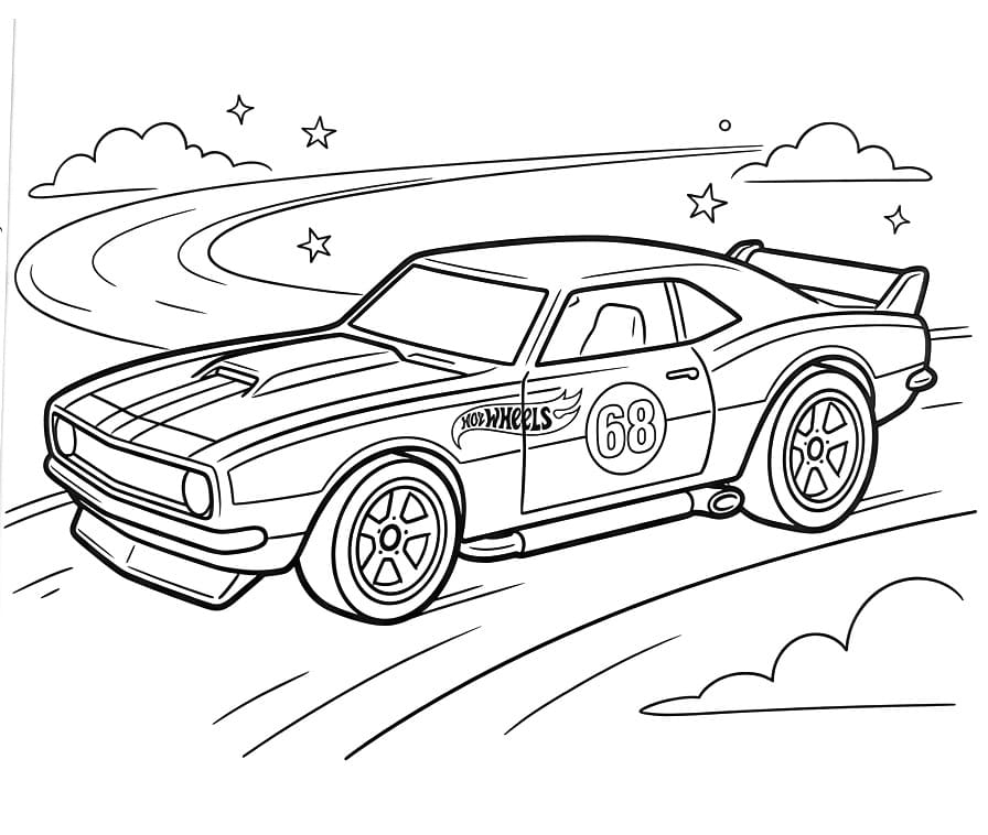 Ein Hot Wheels ausmalbilder