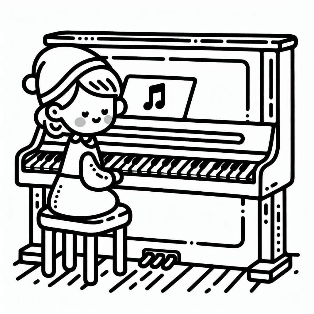 Ein Klavier ausmalbilder