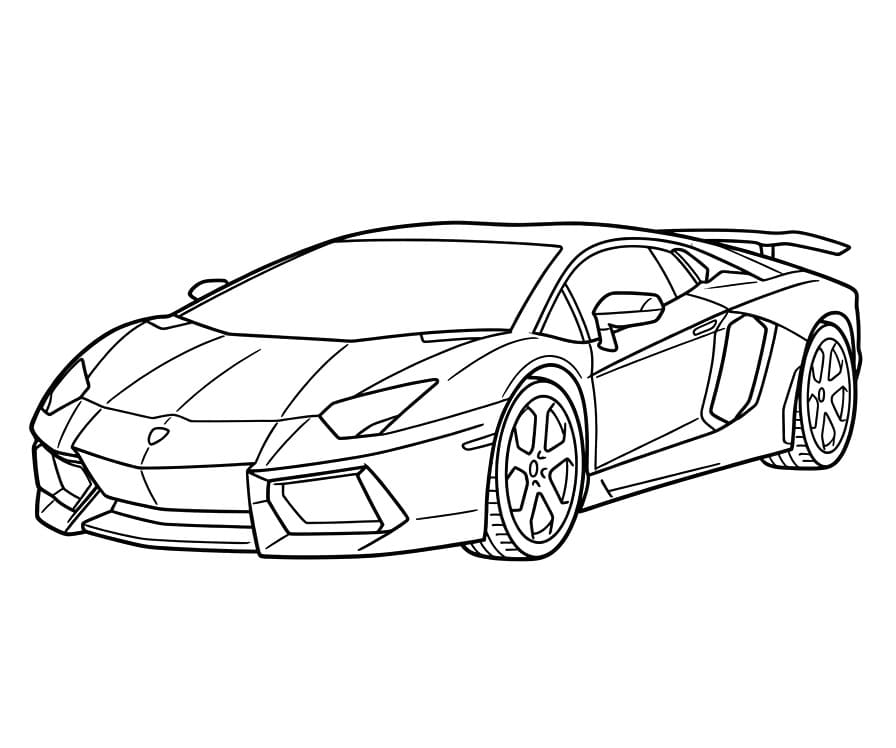 Ein Lamborghini ausmalbilder