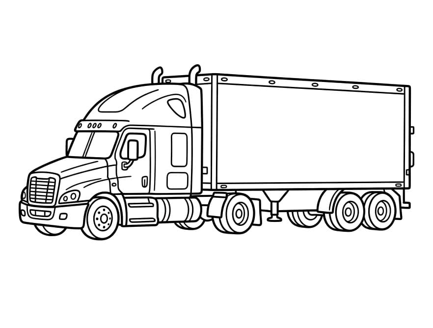 Ein Lastwagen ausmalbilder