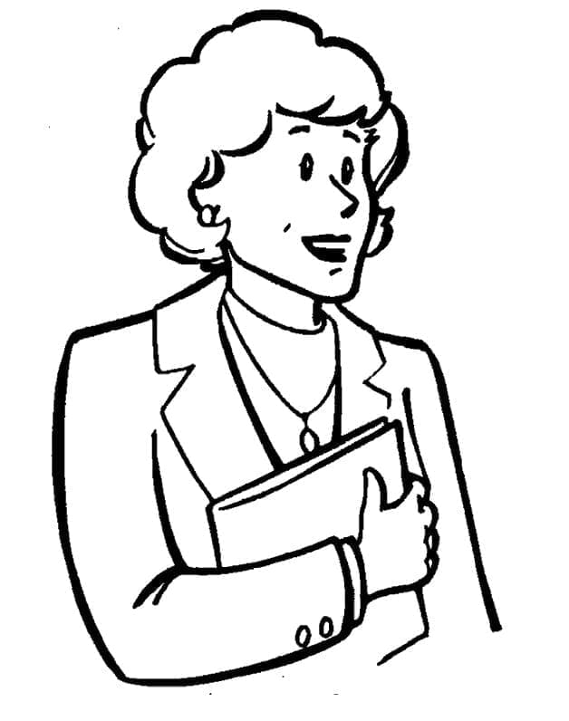 Ein Lehrer ausmalbilder