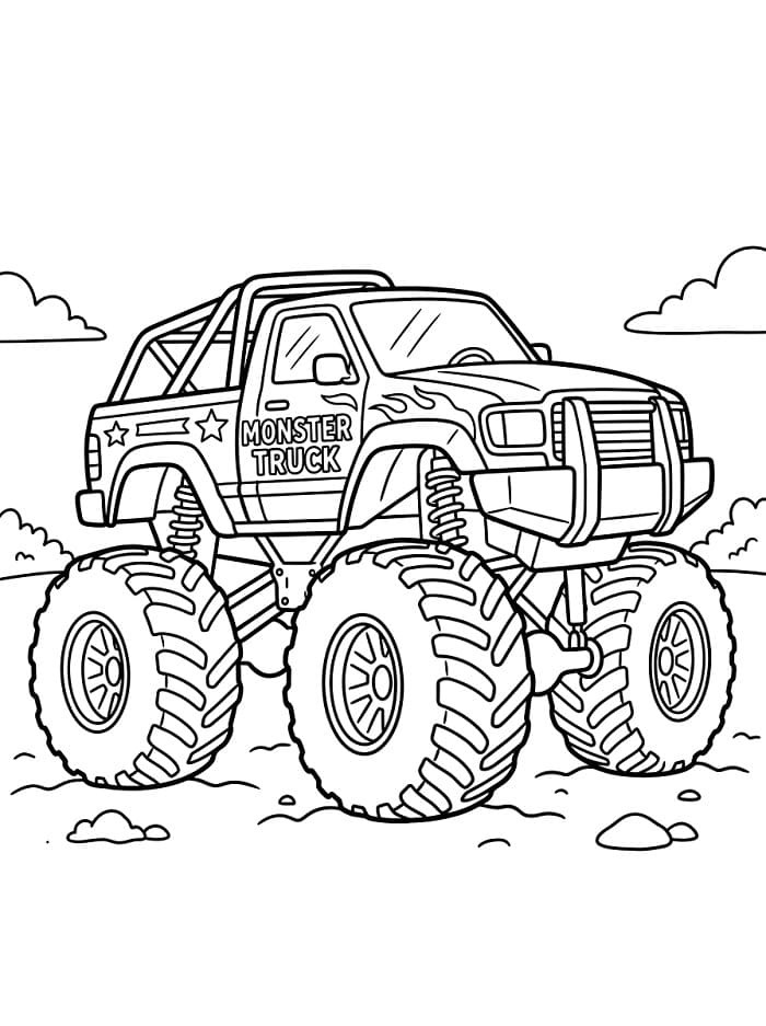 Ein Monstertruck ausmalbilder
