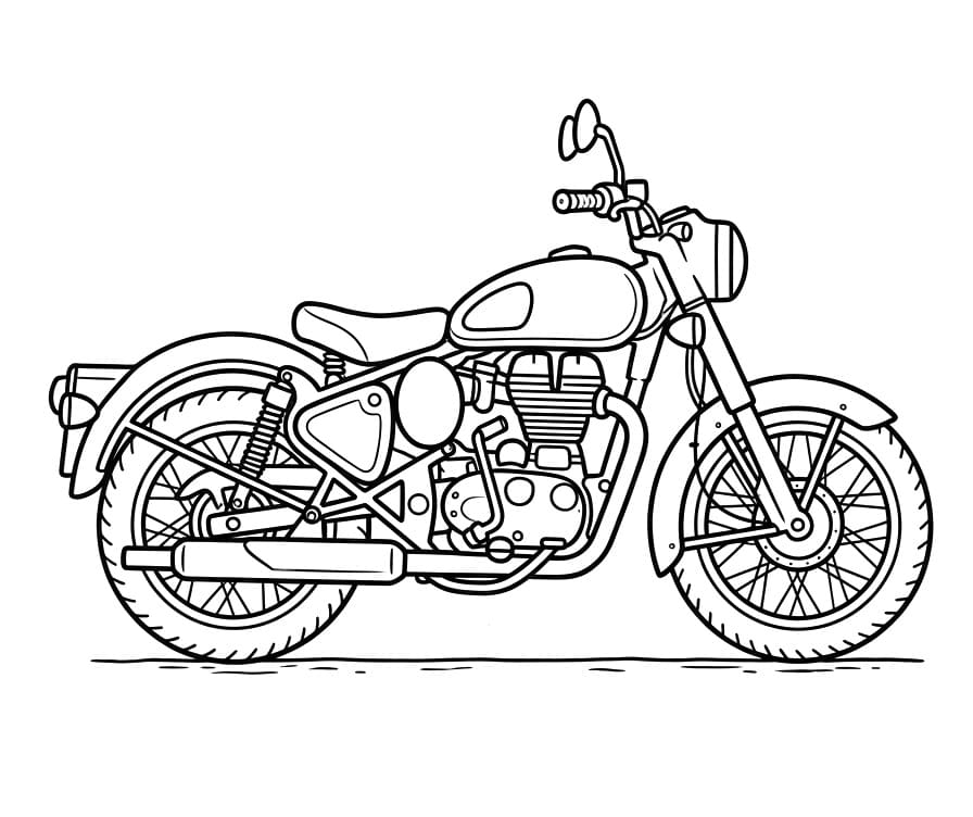 Ein Motorrad ausmalbilder