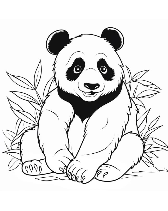 Ein Panda ausmalbilder