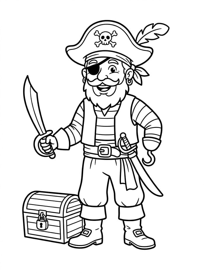 Ein Pirat ausmalbilder