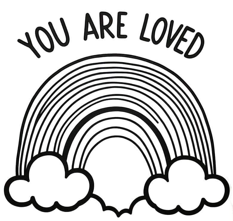 Ein Regenbogen ausmalbilder