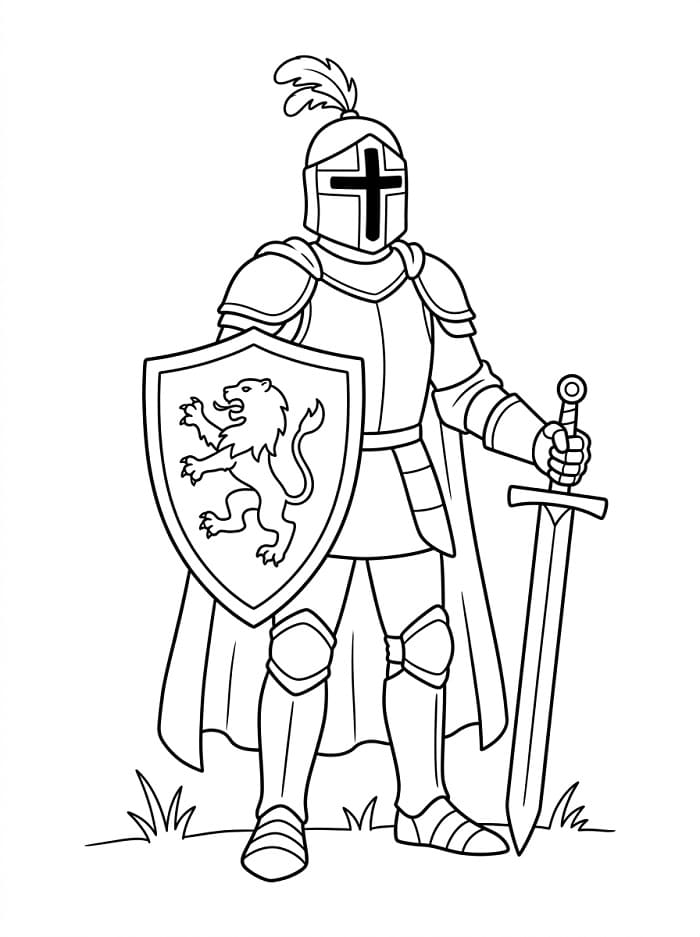 Ein Ritter ausmalbilder