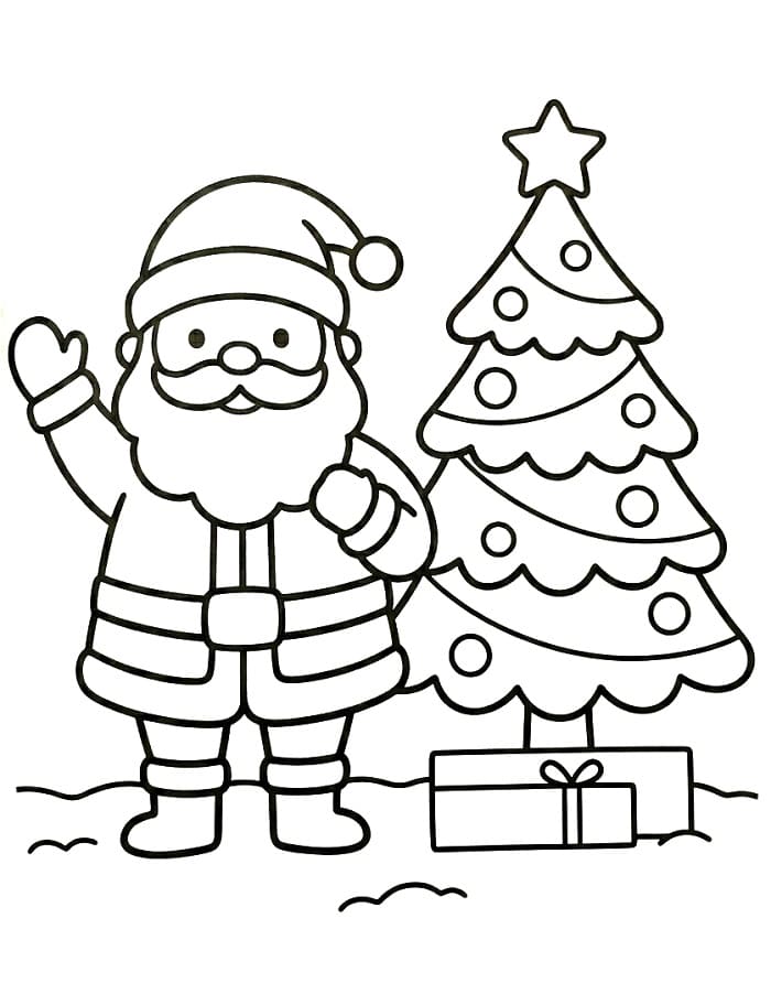 Ein Schöner Weihnachtsbaum ausmalbilder