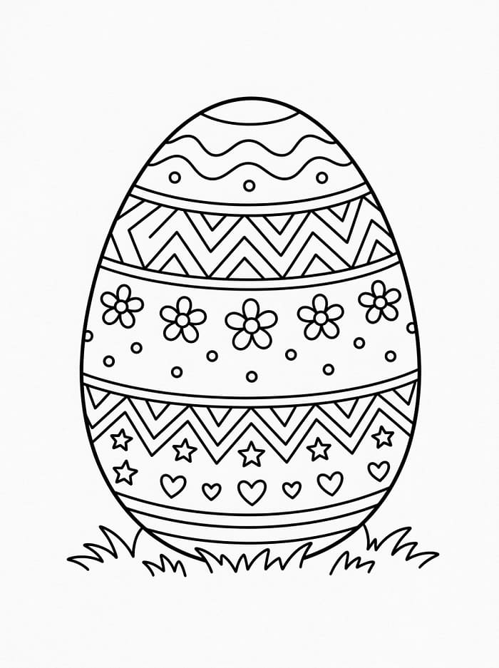 Ein Schönes Osterei ausmalbilder