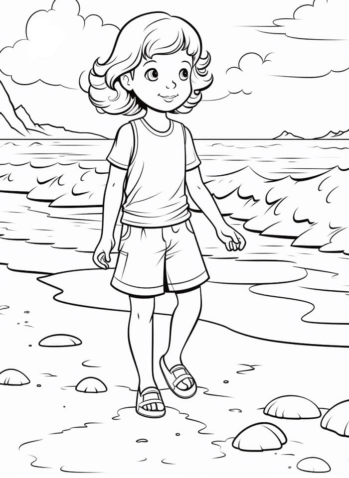 Ein Strand ausmalbilder