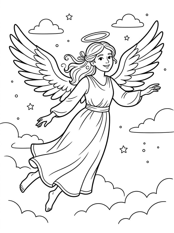 Ein Süßer Engel ausmalbilder