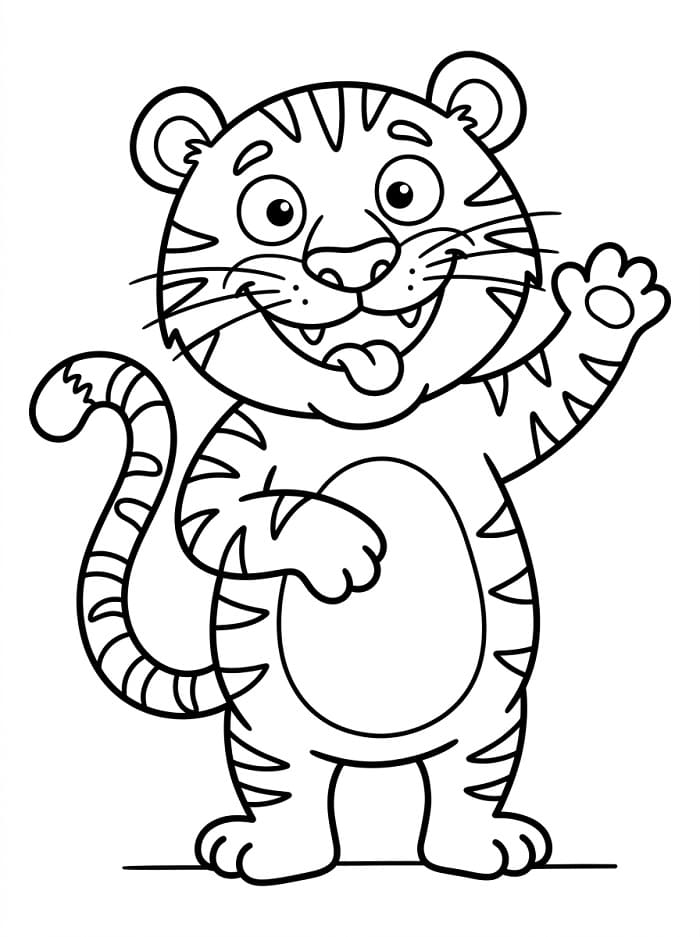 Ein Tiger ausmalbilder