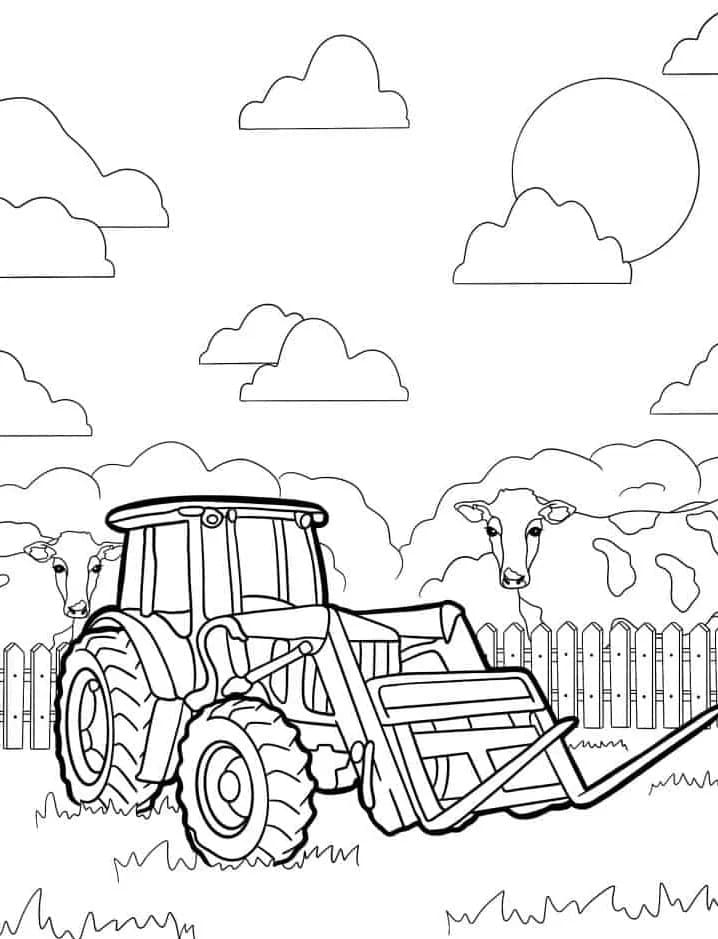 Ein Traktor ausmalbilder