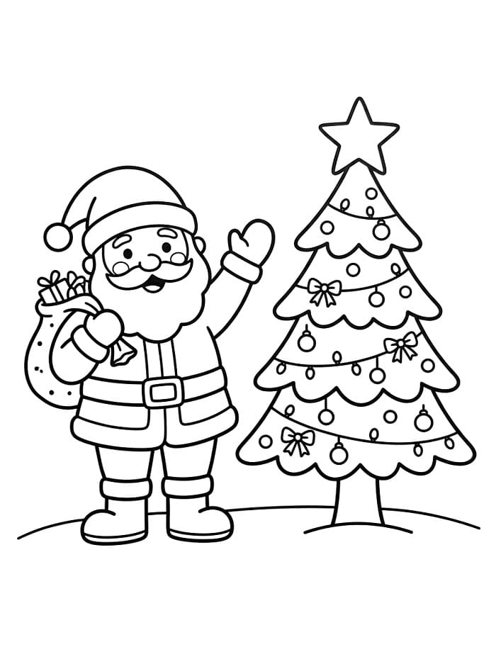 Ein Weihnachtsbaum ausmalbilder