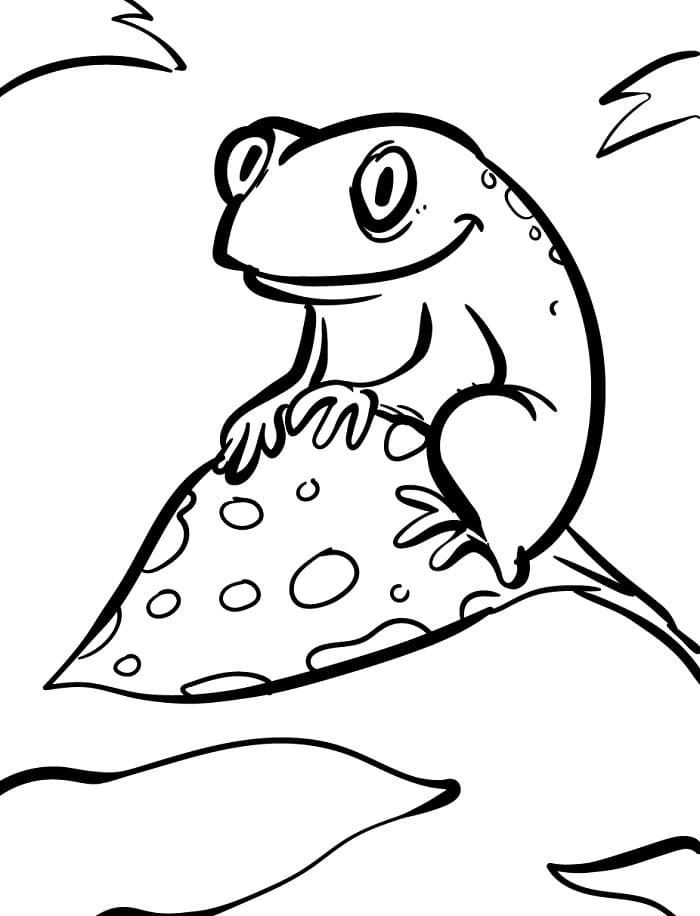 Ein kleiner Frosch ausmalbilder