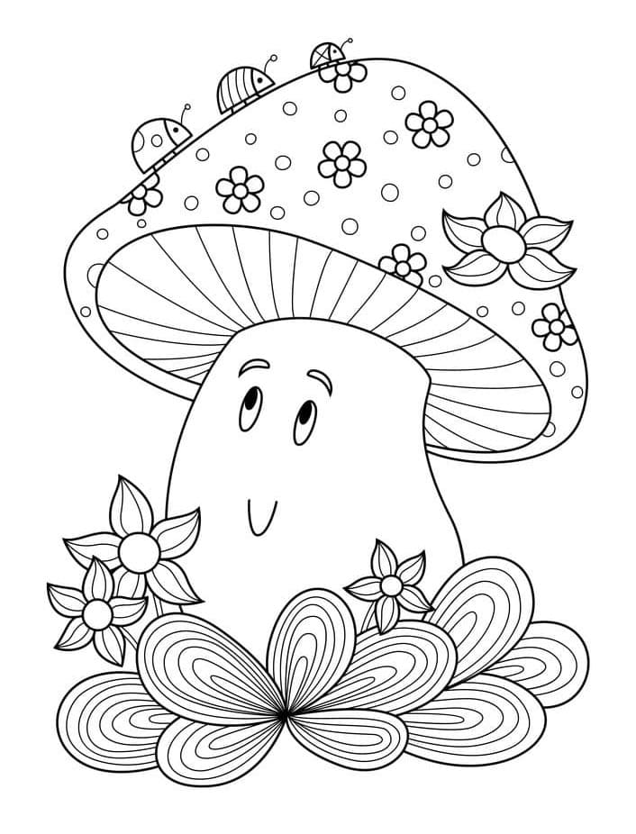 Ein kleiner Pilz ausmalbilder