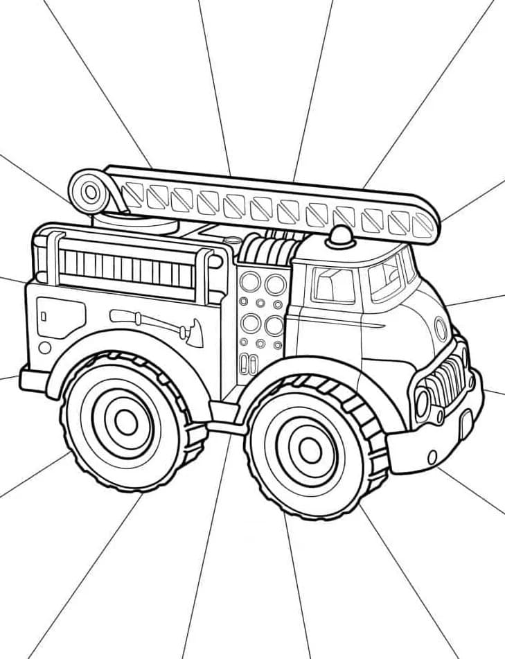 Ein schönes Feuerwehrauto ausmalbilder