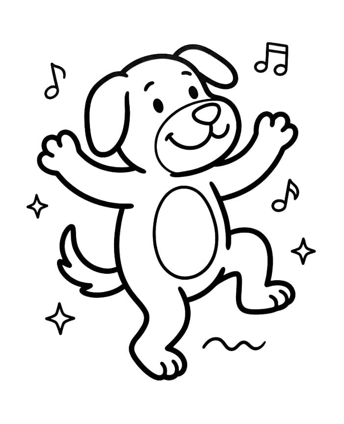 Ein süßer Hund ausmalbilder