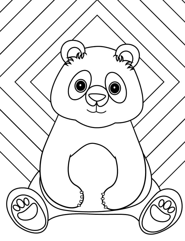 Ein süßer Panda ausmalbilder