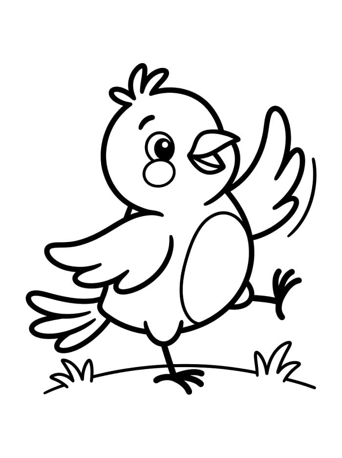 Ein süßer Vogel ausmalbilder