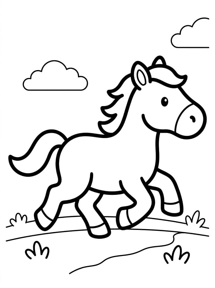 Ein süßes Pferd ausmalbilder