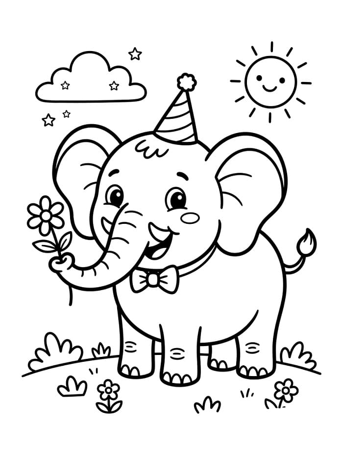 Ein wilder Elefant ausmalbilder