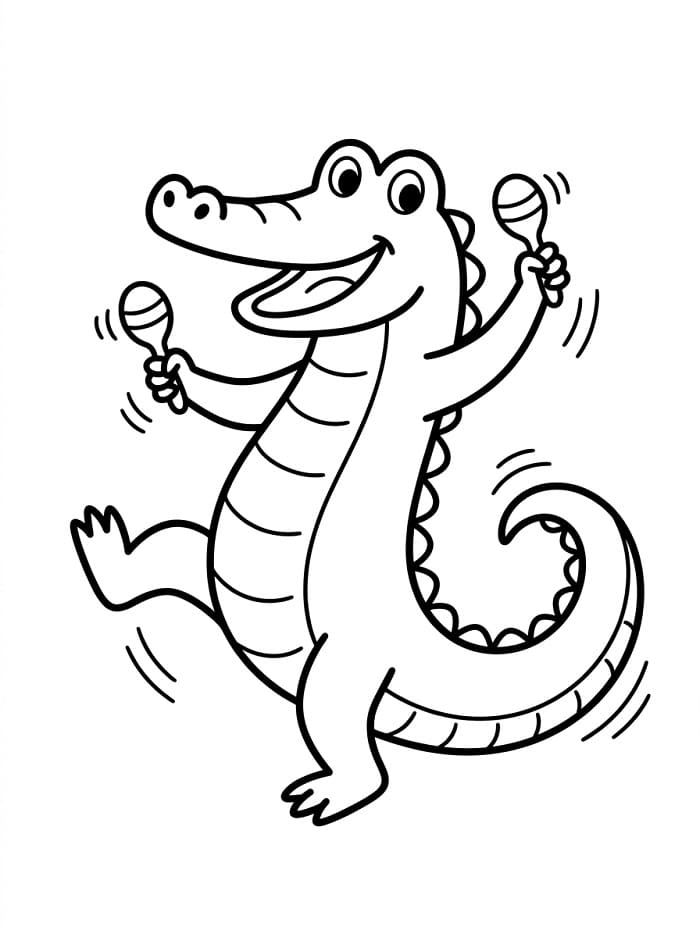 Ein wildes Krokodil ausmalbilder