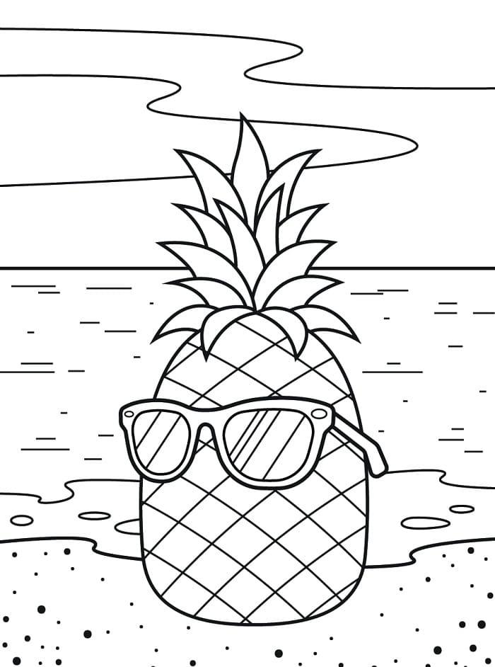 Ananas ausmalbilder
