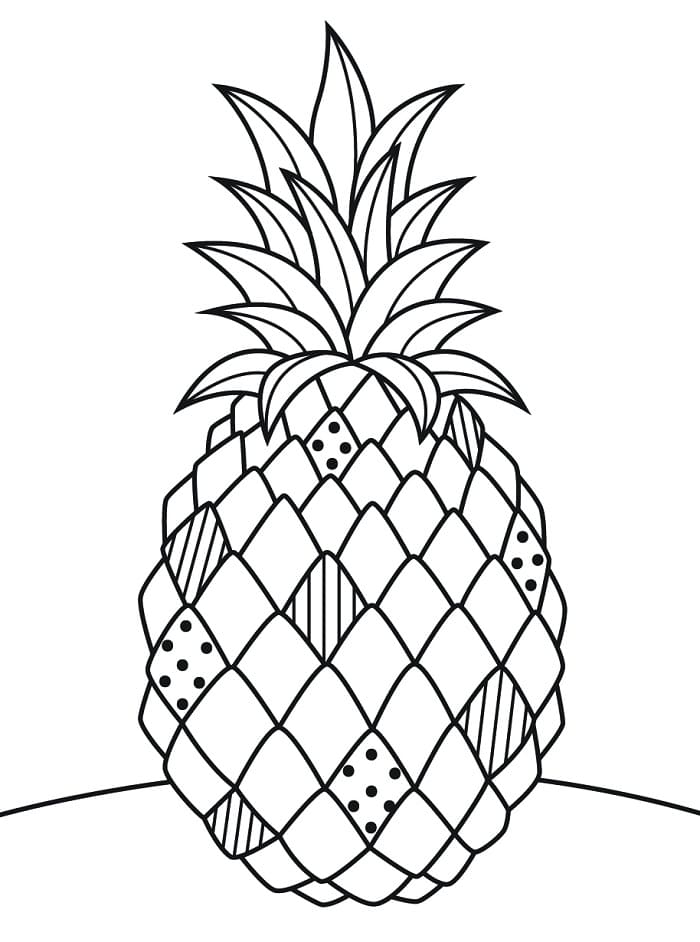 Eine Ananas ausmalbilder