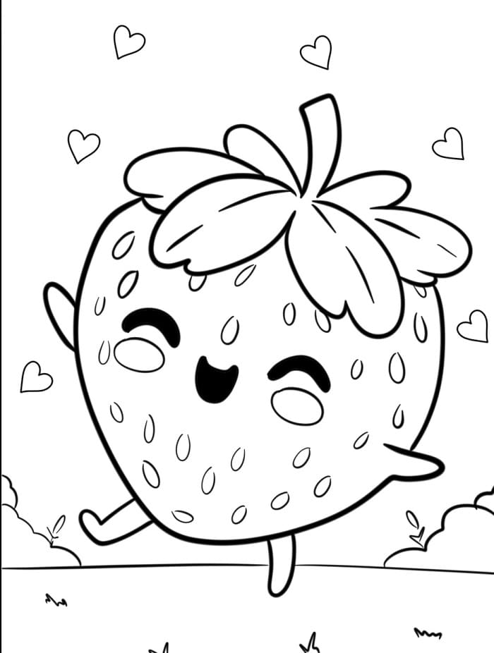 Eine Erdbeere ausmalbilder
