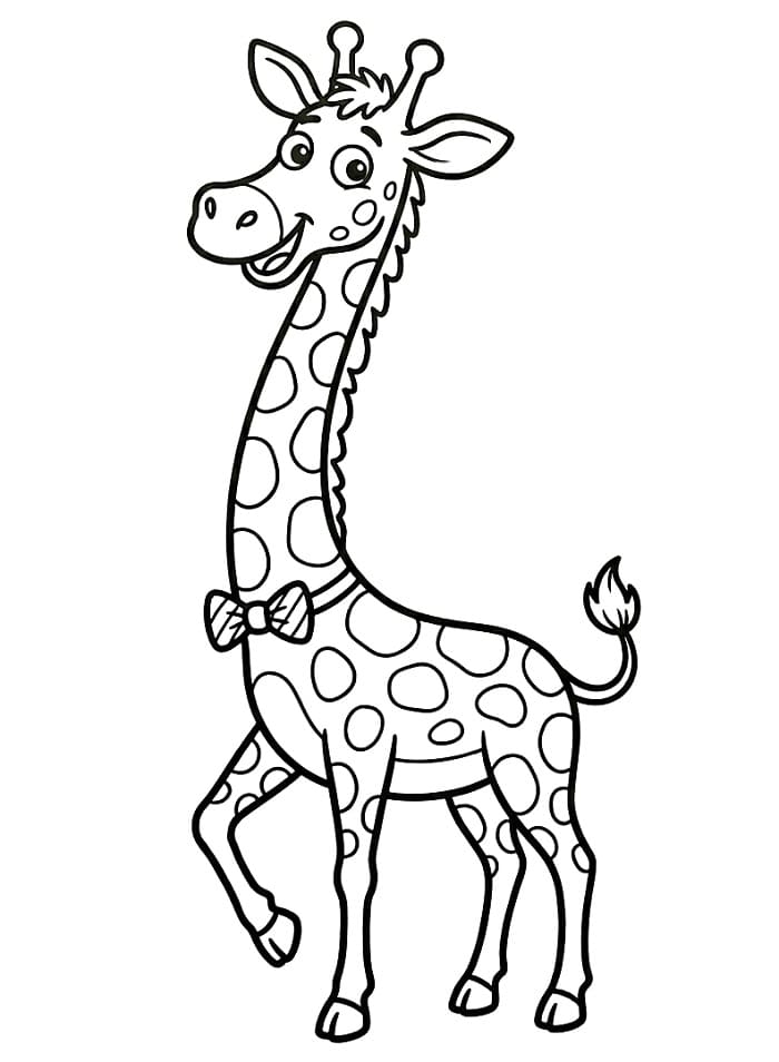 Eine Giraffe ausmalbilder