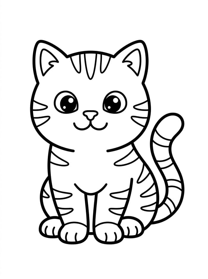 Eine Katze ausmalbilder