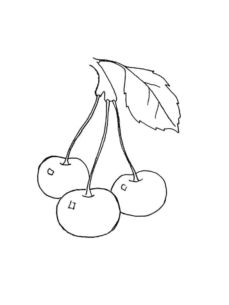Eine Kirsche ausmalbilder