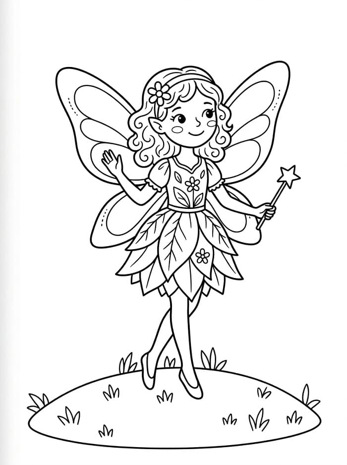 Eine Kleine Fee ausmalbilder