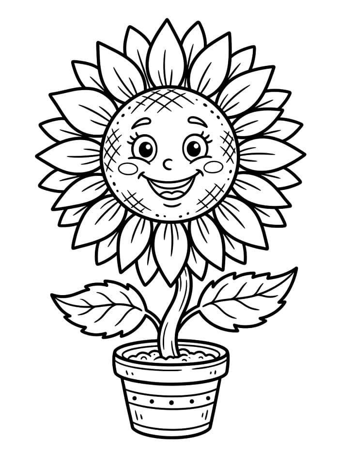 Eine Sonnenblume ausmalbilder