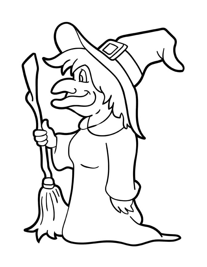 Eine Süße Hexe ausmalbilder