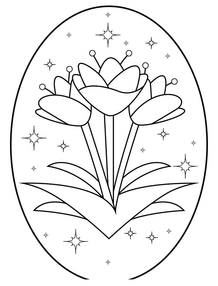 Eine Tulpe ausmalbilder