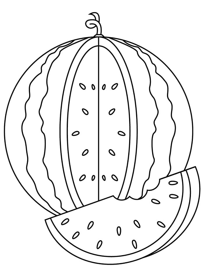 Wassermelone ausmalbilder