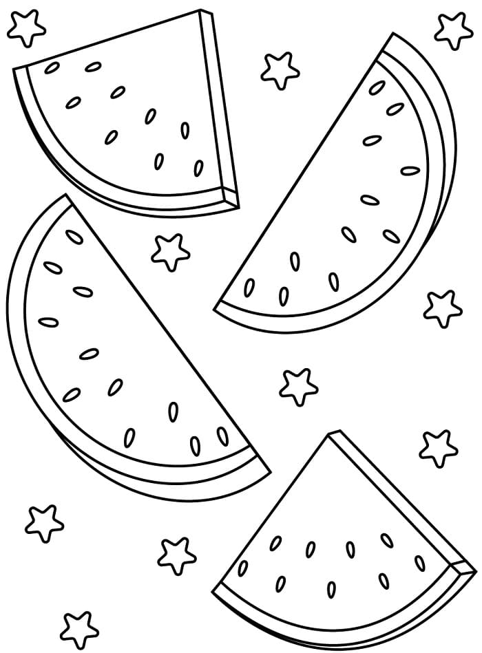 Eine Wassermelone ausmalbilder