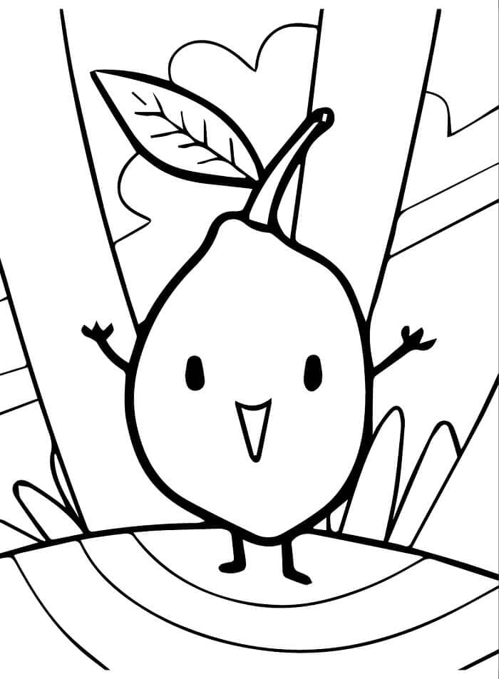 Eine Zitrone Frucht ausmalbilder