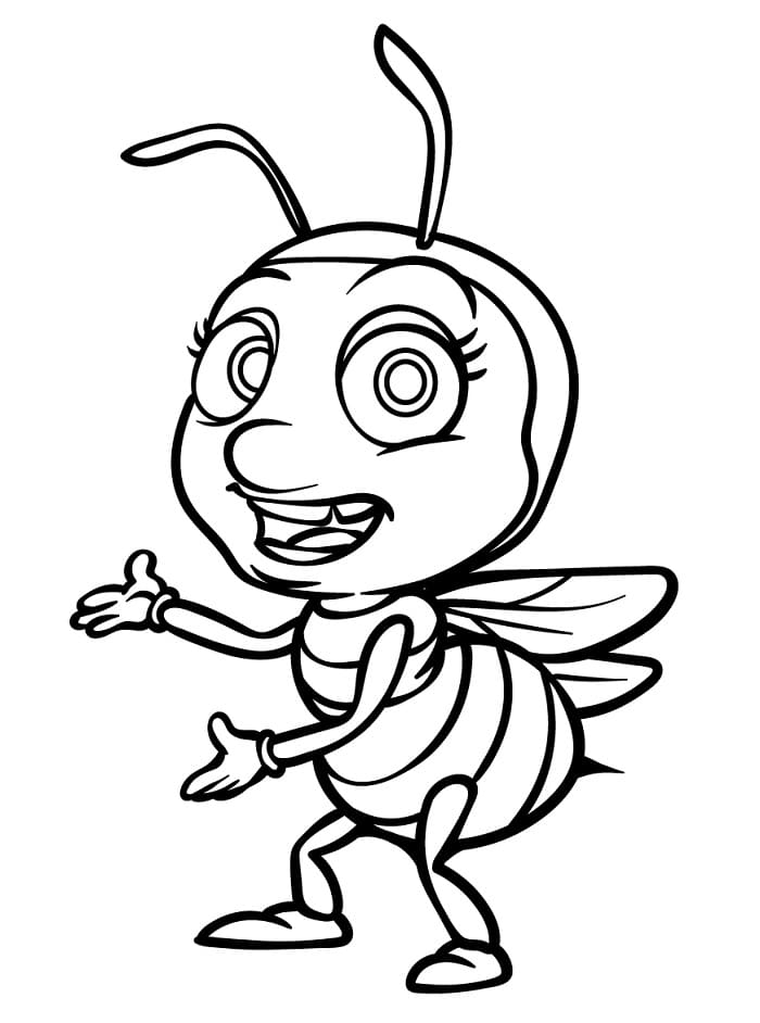 Eine kleine Biene ausmalbilder