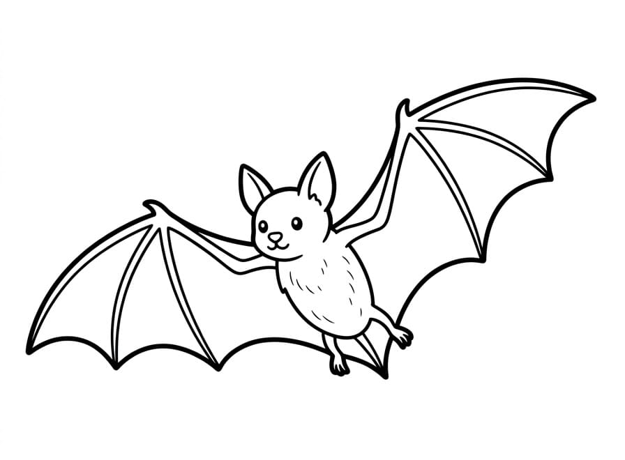 Eine süße Fledermaus ausmalbilder
